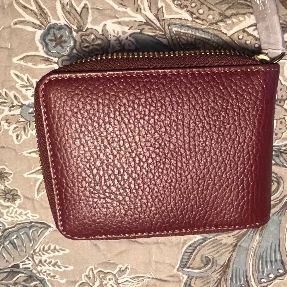Brown leather zip round wallet from Lavender
